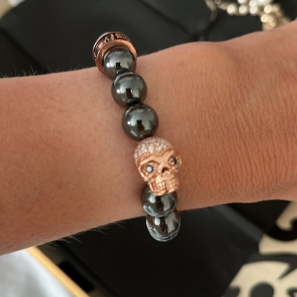 Authentic Honesty Skull Bracelet, worn very minimally. Smoke-free home. - Picture 3 of 3